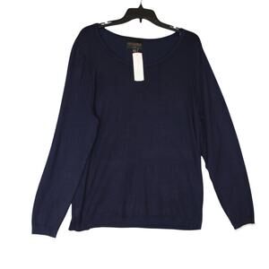 Absolutely Markle Crew Neck Pullover Navy-XXL‎ Womens NWT